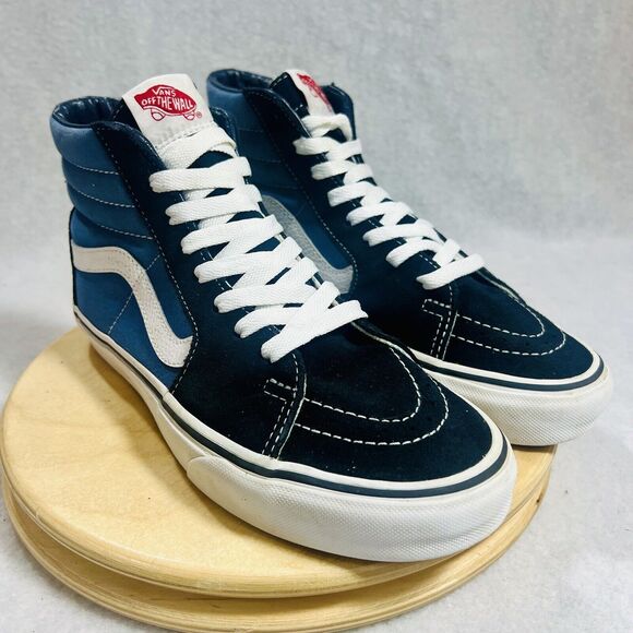 Vans Unisex Sk8 Hi 721356 Blue Casual Shoes Sneakers Men’s 7 Women’s 8.5 - Picture 4 of 9